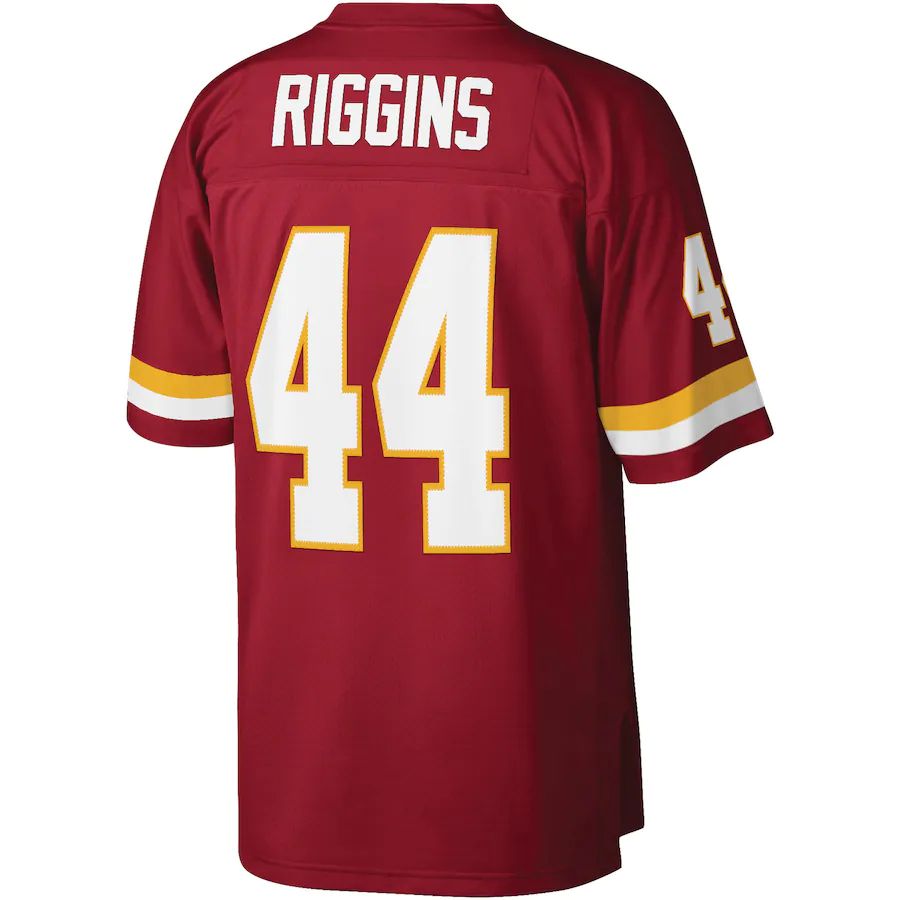 W.Football Team #44 John Riggins Mitchell & Ness Burgundy Legacy Replica Jersey Stitched American Football Jerseys