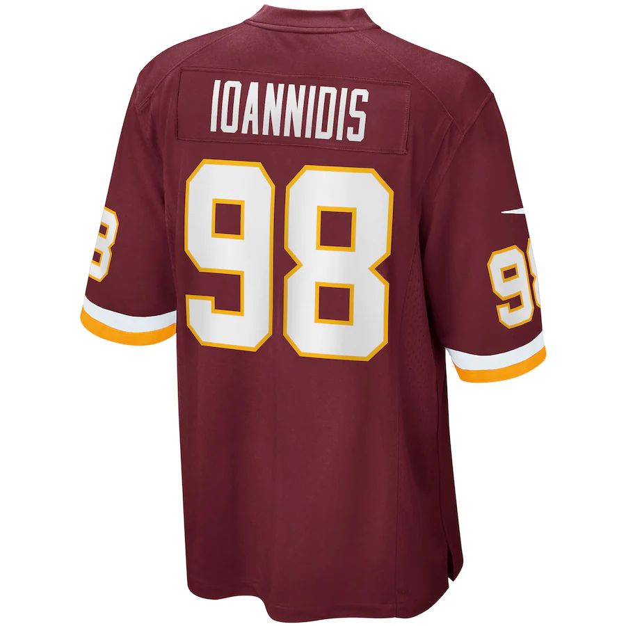 W.Football Team #98 Matt Ioannidis Burgundy Player Game Jersey Stitched American Football Jerseys