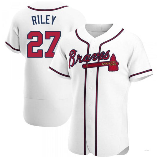 Atlanta Braves #27 Austin Riley White Home Jersey Stitches Baseball Jerseys