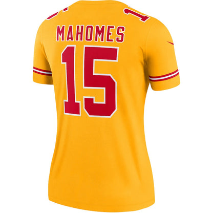 KC.Chiefs #15 Patrick Mahomes Gold Inverted Legend Jersey Stitched American Football Jerseys