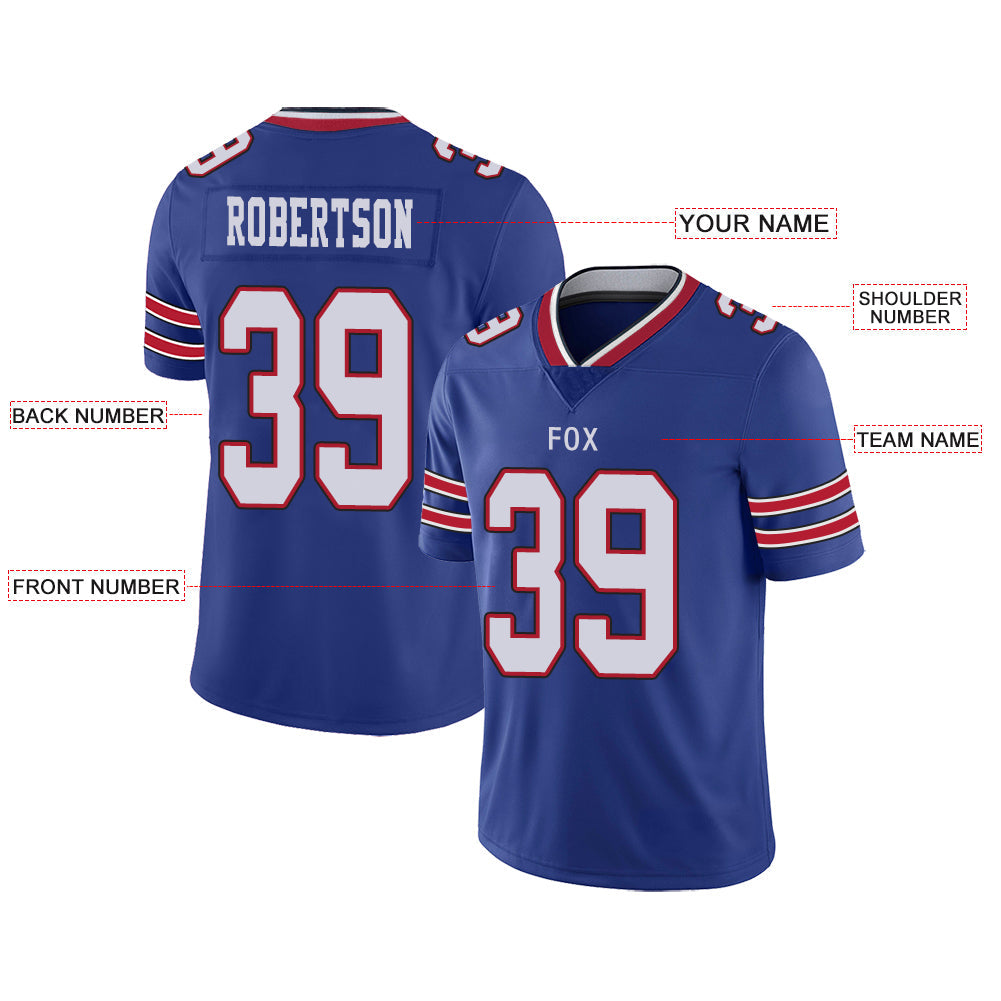 Custom B.Bills Stitched American Football Jerseys Personalize Birthday Gifts Blue Jersey