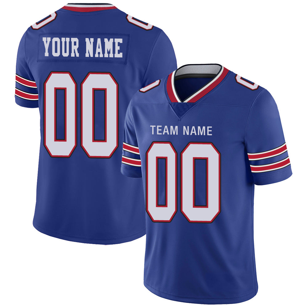 Custom B.Bills Stitched American Football Jerseys Personalize Birthday Gifts Blue Jersey