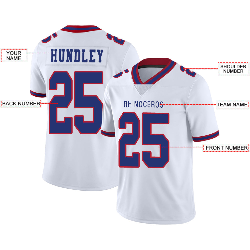 Custom B.Bills Stitched American Football Jerseys Personalize Birthday Gifts White Jersey