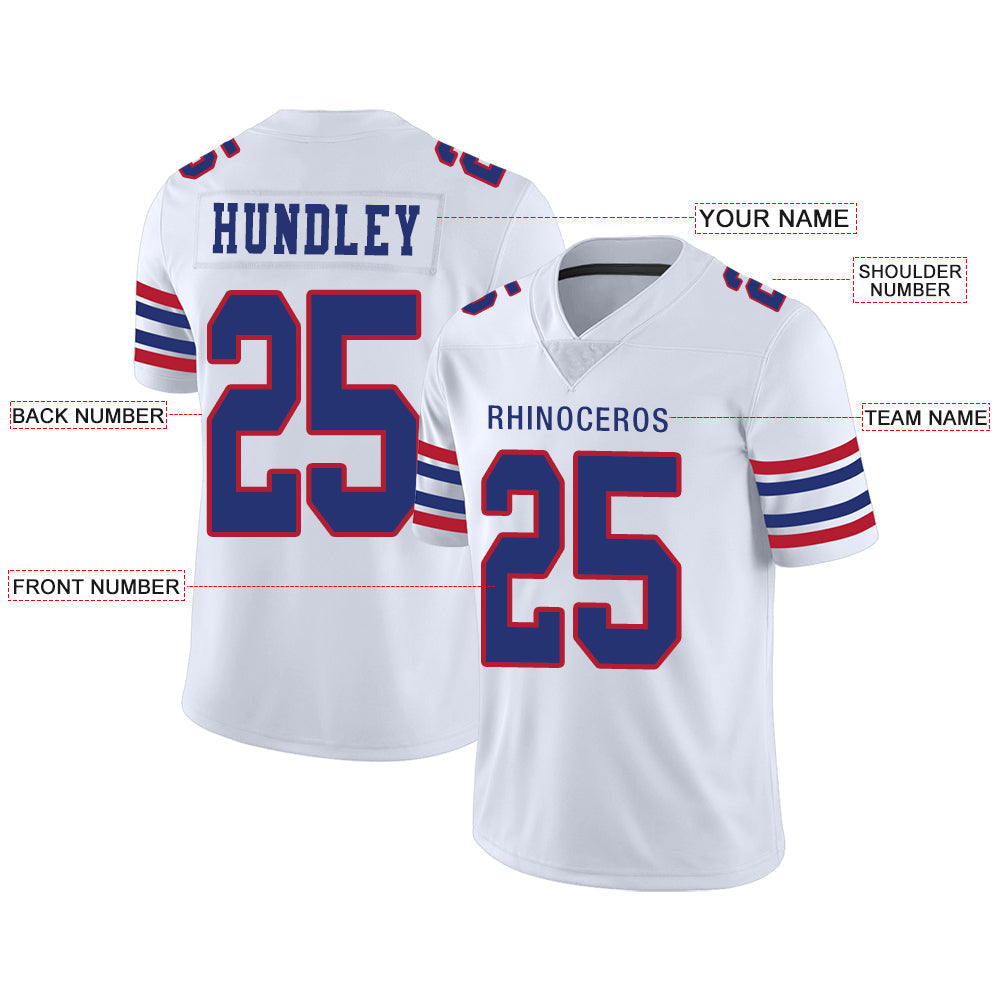 Custom B.Bills Stitched American Jerseys Personalize Birthday Gifts White Football Jerseys