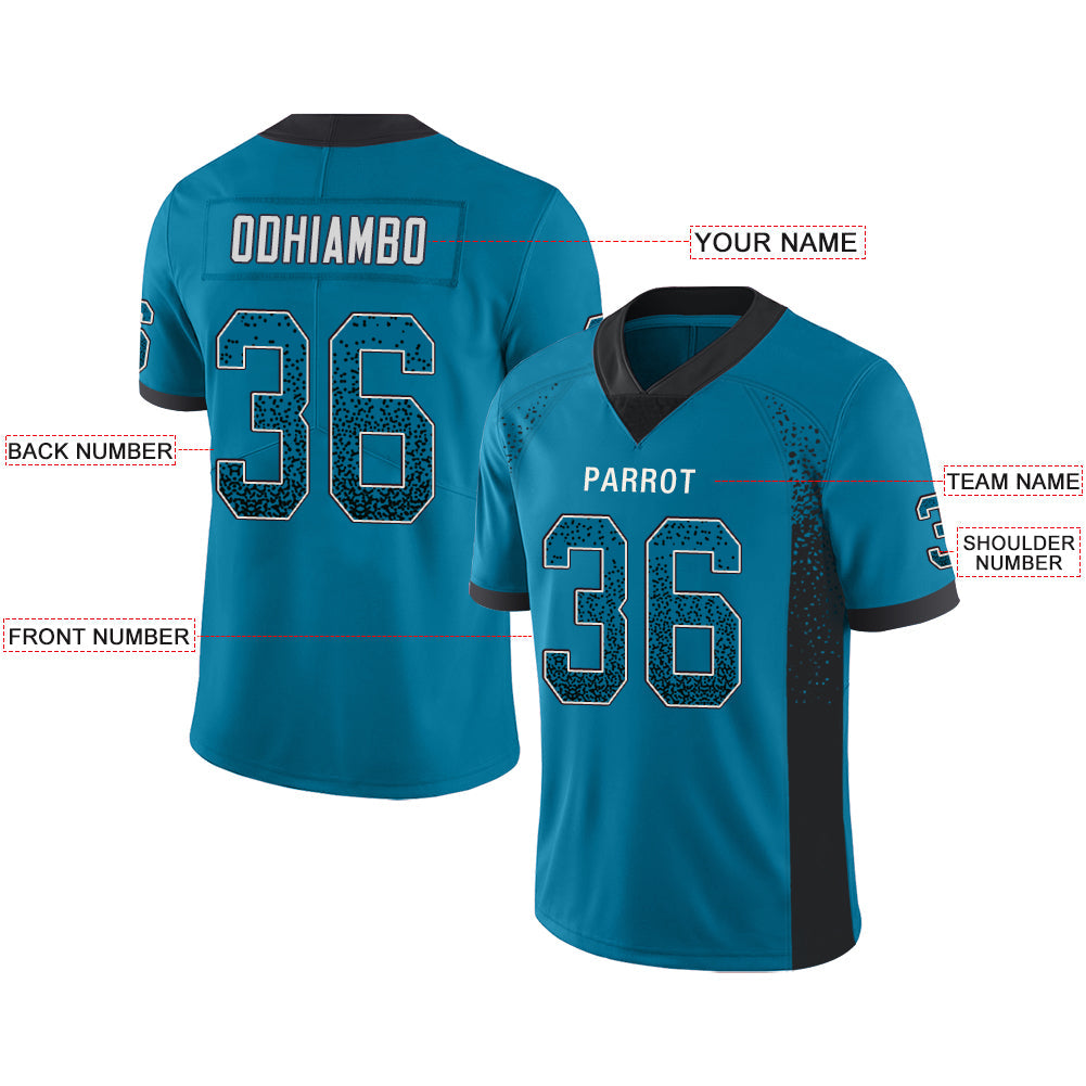 Custom C.Panther Stitched American Football Jerseys Personalize Birthday Gifts Blue Jersey