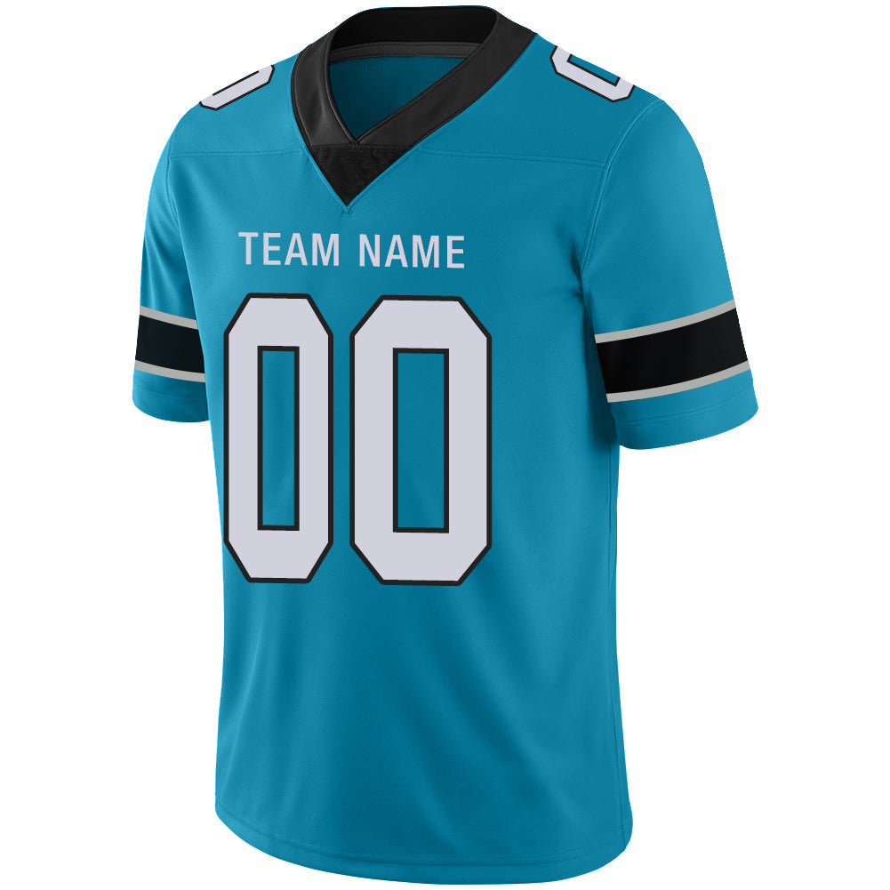 Custom C.Panther Stitched American Personalize Birthday Gifts Blue Jersey Football Jerseys