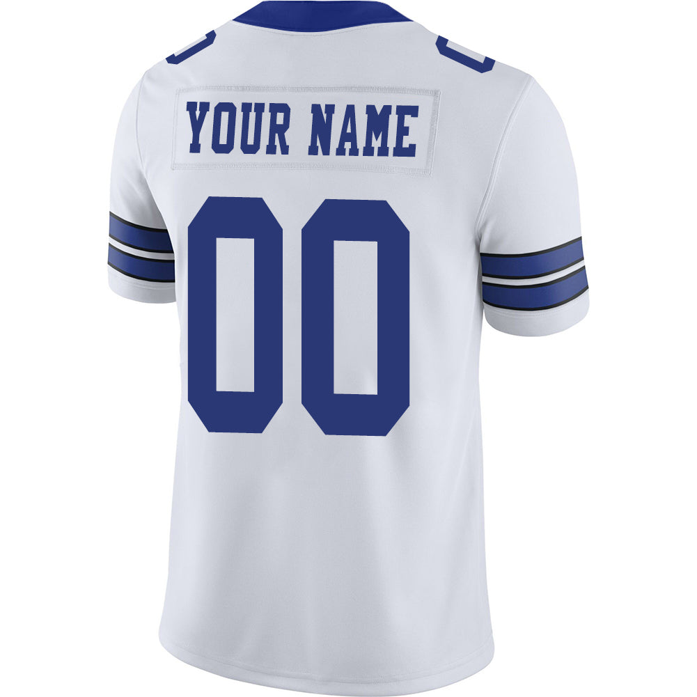 Custom D.Cowboys Stitched American Football Jerseys Personalize Birthday Gifts White Jersey