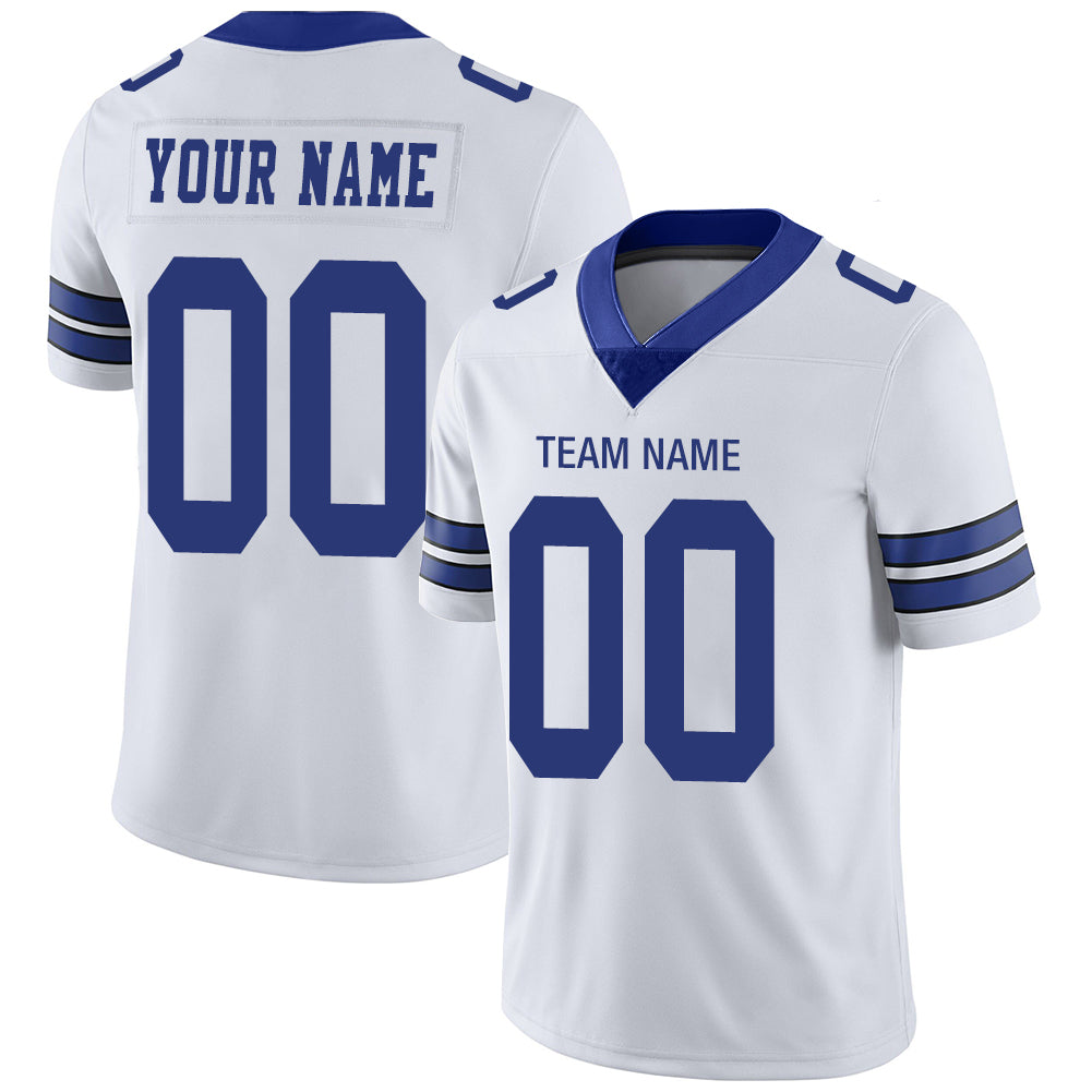 Custom D.Cowboys Stitched American Football Jerseys Personalize Birthday Gifts White Jersey