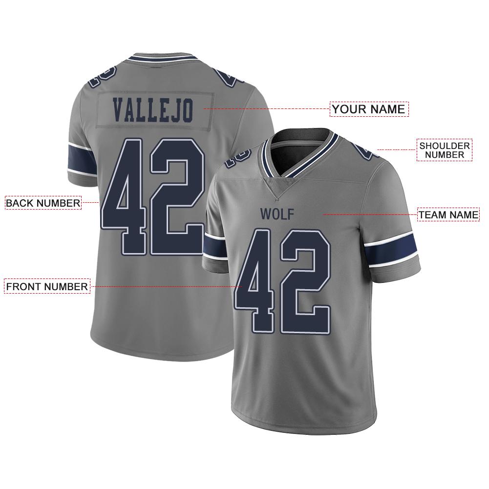 Custom D.Cowboys American Men's Youth And Women Stitched Grey Football Jerseys Personalize Birthday Gifts Jerseys