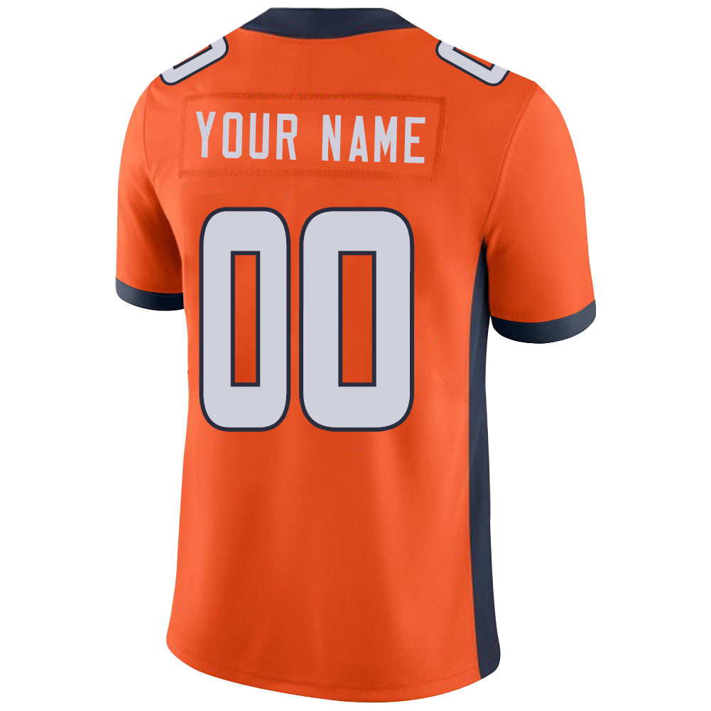 Custom D.Broncos Stitched American Football Jerseys Personalize Birthday Gifts Orange Jersey