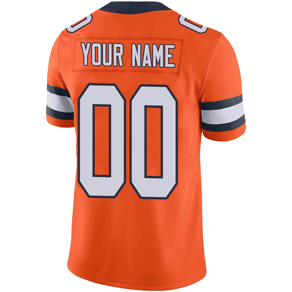 Custom D.Broncos Stitched American Football Jerseys Personalize Birthday Gifts Orange Jersey