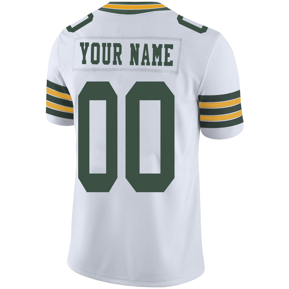 Custom GB.Packers Stitched American Football Jerseys Personalize Birthday Gifts White Jersey