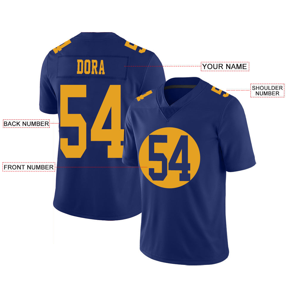 Custom GB.Packers Stitched American Football Jerseys Personalize Birthday Gifts Navy Jersey