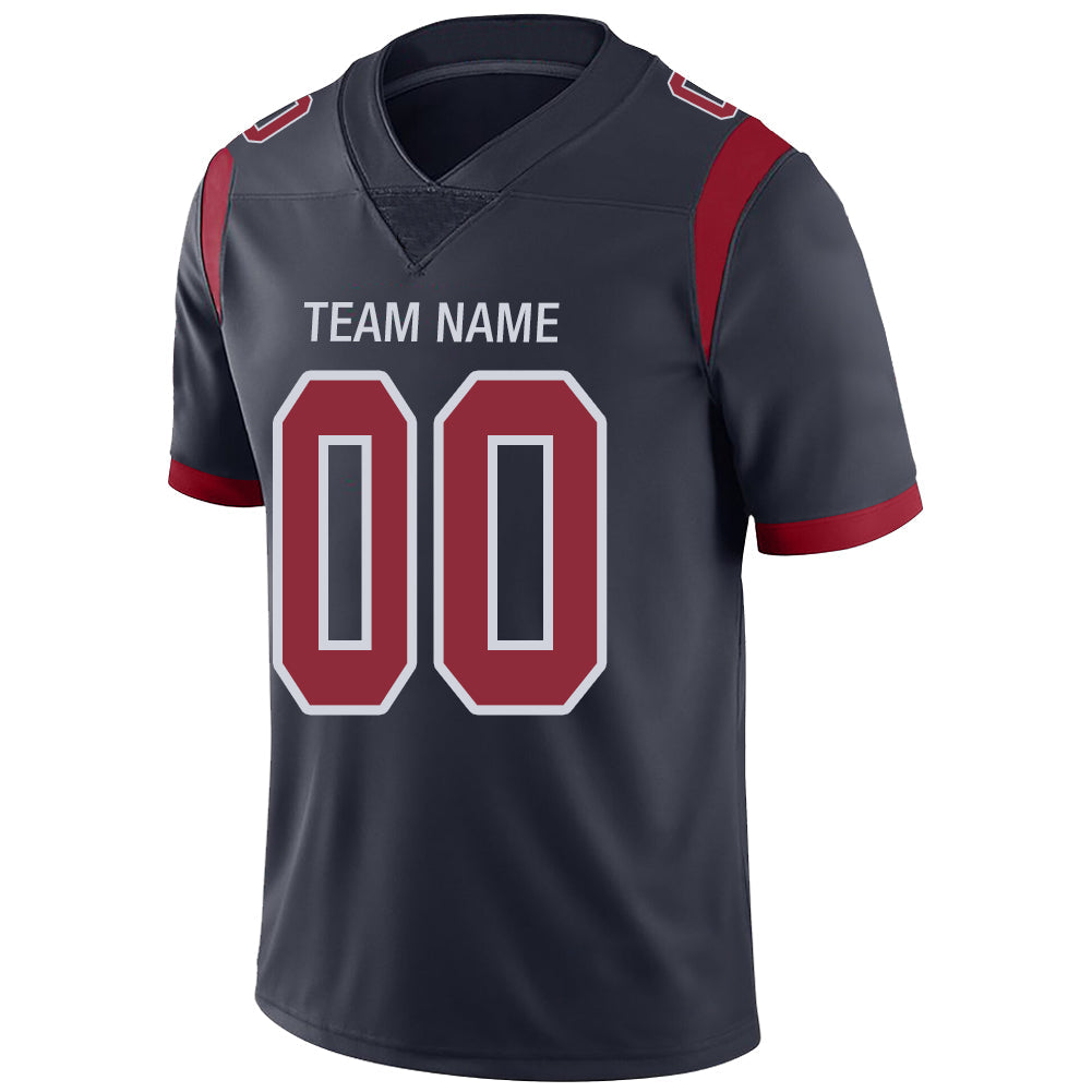 Custom H.Texans Stitched American Football Jerseys Personalize Birthday Gifts Navy Jersey