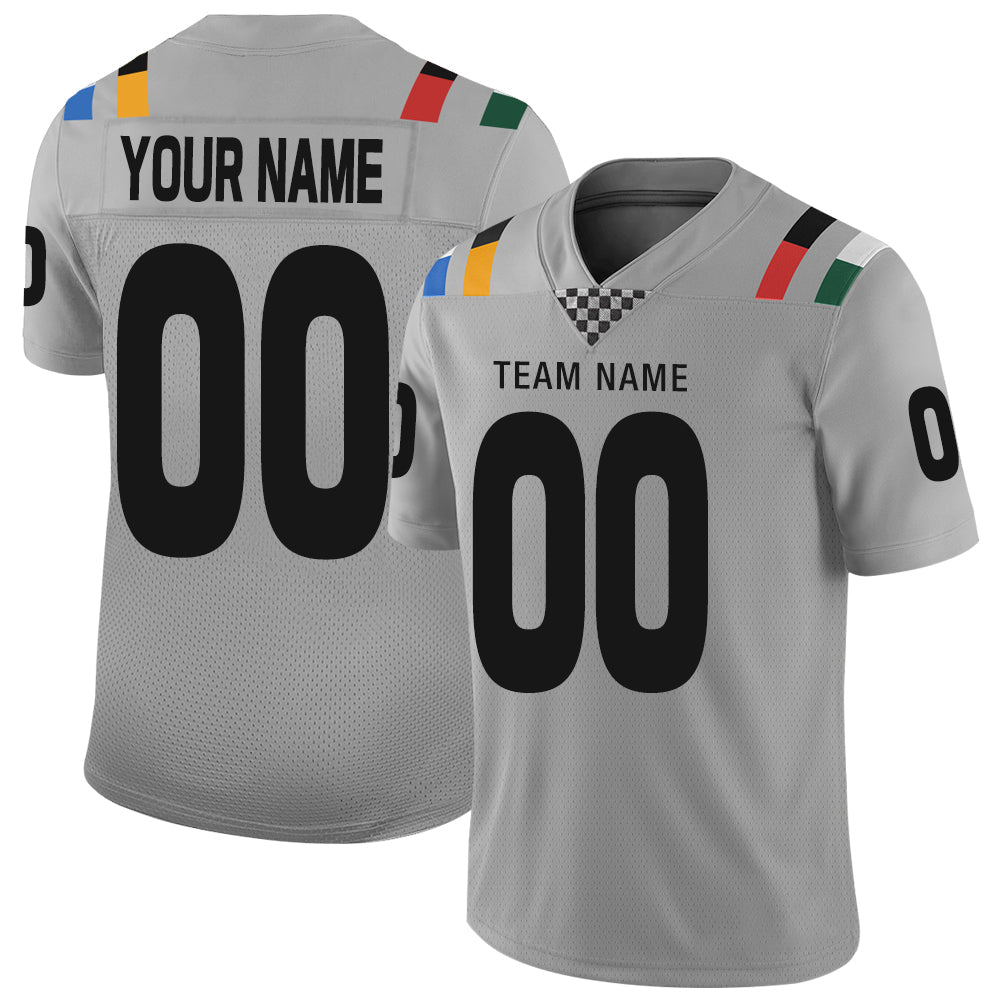 Custom IN.Colts Stitched American Football Jerseys Personalize Birthday Gifts Grey Jersey