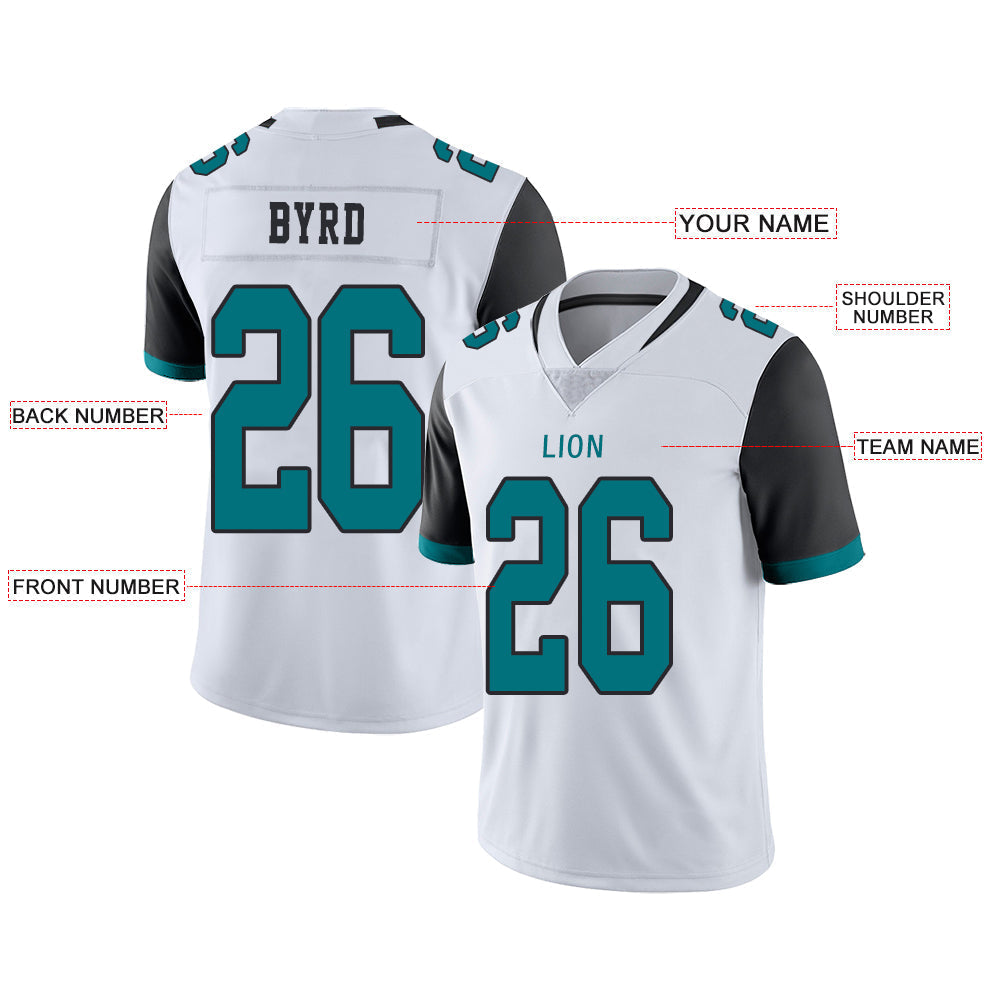 Custom J.Jaguars Stitched American Football Jerseys Personalize Birthday Gifts White Jersey