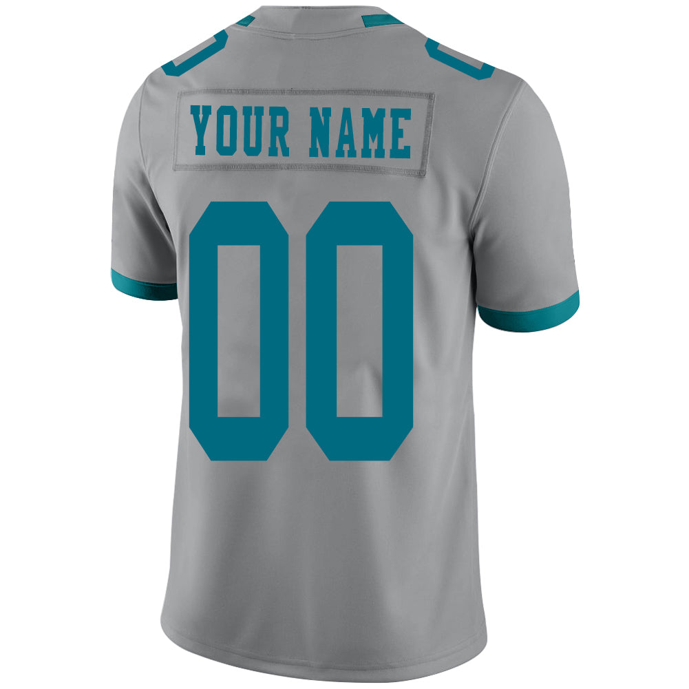 Custom J.Jaguars Stitched American Football Jerseys Personalize Birthday Gifts Grey Jersey