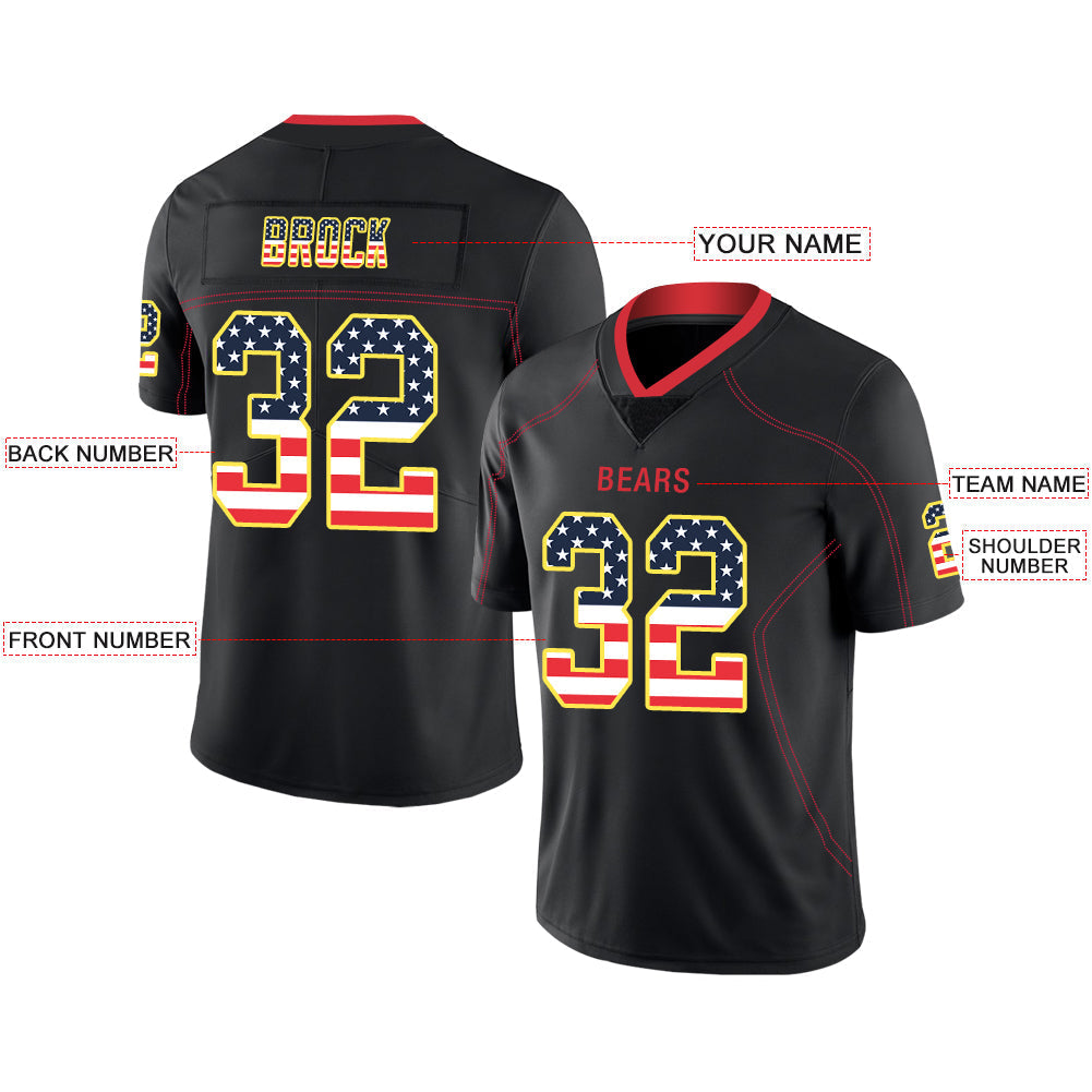 Custom KC.Chiefs Stitched American Football Jerseys Personalize Birthday Gifts Black Jersey