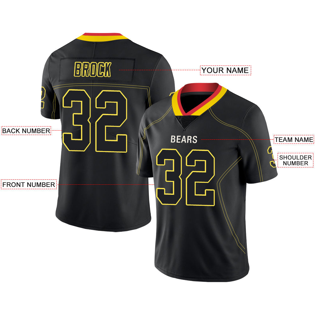 Custom KC.Chiefs Stitched American Football Jerseys Personalize Birthday Gifts Black Jersey