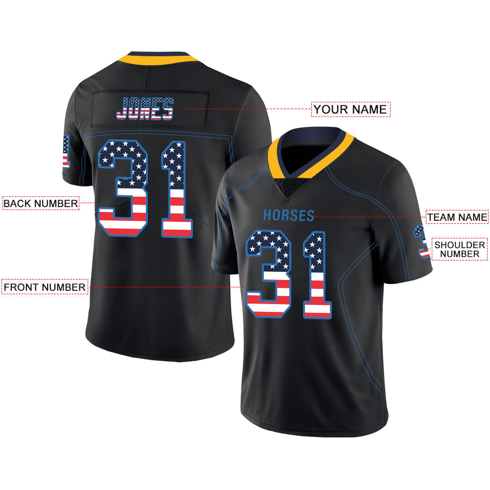 Custom LA.Chargers Stitched American Football Jerseys Personalize Birthday Gifts Black Jersey