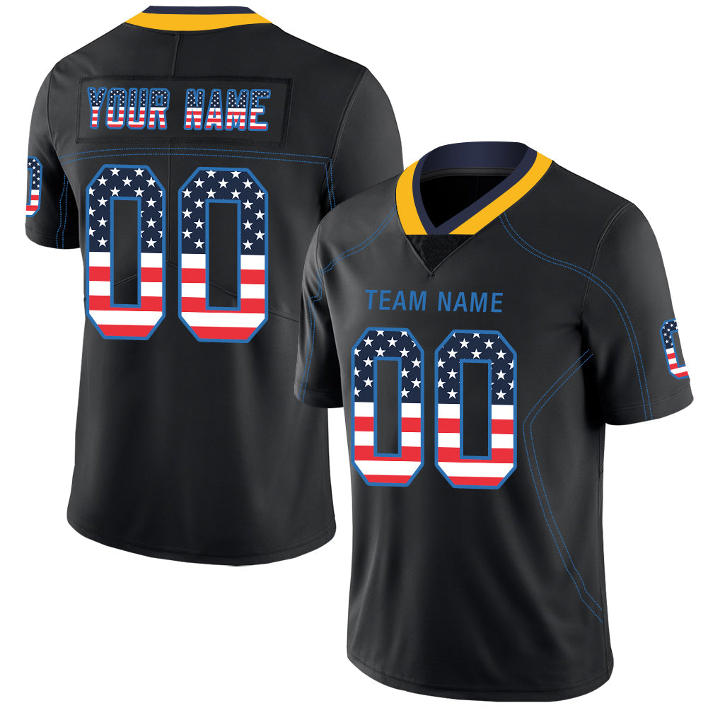 Custom LA.Chargers Stitched American Football Jerseys Personalize Birthday Gifts Black Jersey