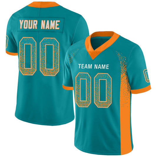 Custom M.Dolphins Stitched American Football Jerseys Personalize Birthday Gifts Aqua Jersey