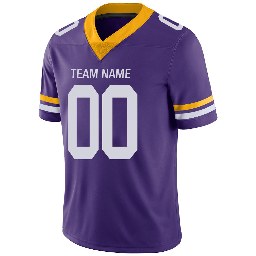 Custom MN.Vikings Stitched American Football Jerseys Personalize Birthday Gifts Purple Jersey