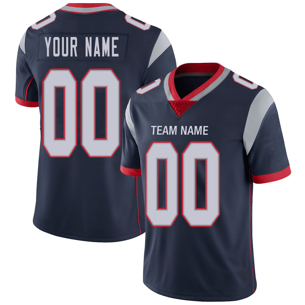 Custom NE.Patriots Stitched American Football Jerseys Personalize Birthday Gifts Navy Jersey