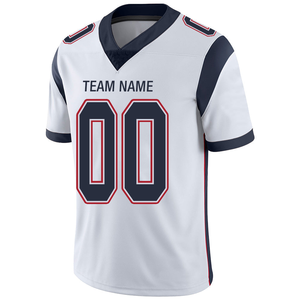 Custom NE.Patriots Stitched American Football Jerseys Personalize Birthday Gifts White Jersey