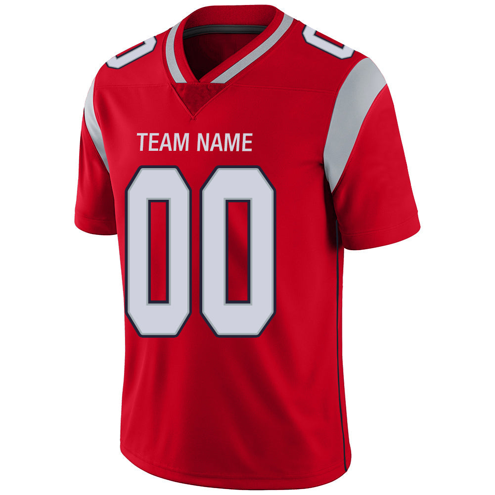 Custom NE.Patriots Stitched American Football Jerseys Personalize Birthday Gifts Red Jersey