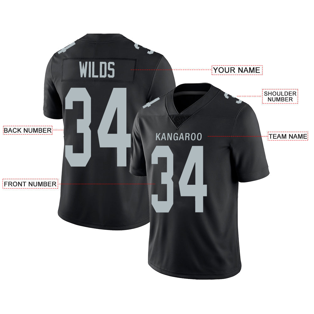 Custom LV.Raiders Stitched American Football Jerseys Personalize Birthday Gifts Black Jersey