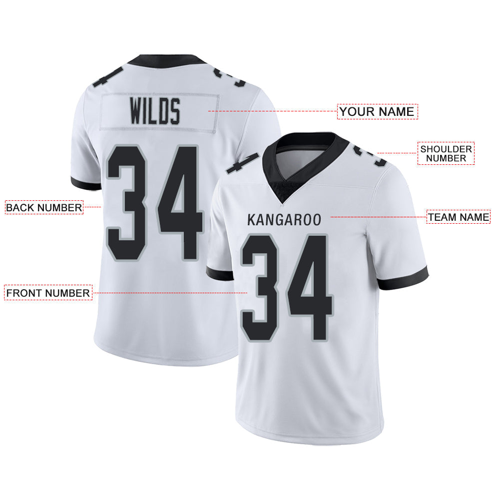 Custom LV.Raiders Stitched American Football Jerseys Personalize Birthday Gifts White Jersey