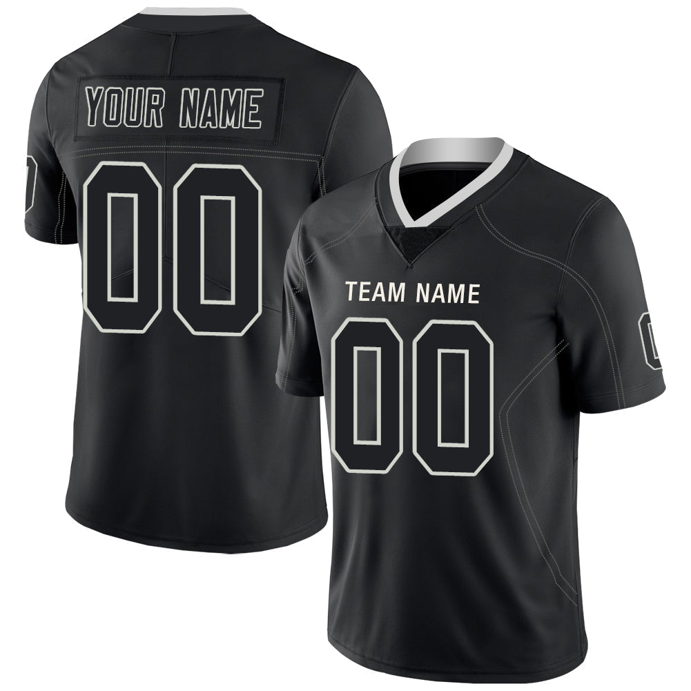 Custom LV.Raiders Stitched American Football Jerseys Personalize Birthday Gifts Black Jersey