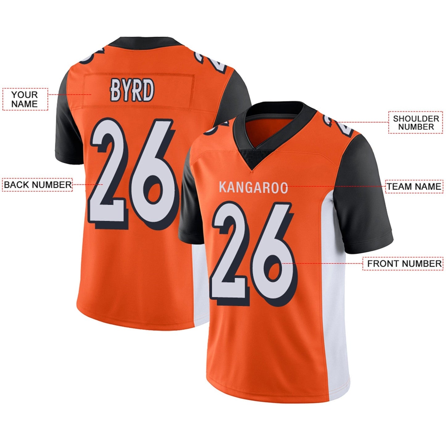 Custom C.Bengals Football Jerseys Team Player or Personalized Design Your Own Name for Men's Women's Youth Jerseys Orange