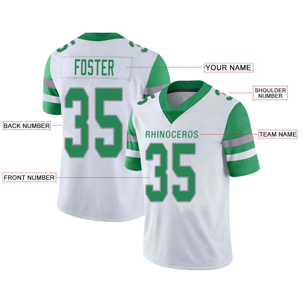 Custom P.Eagles Stitched American Football Jerseys Personalize Birthday Gifts White Jersey