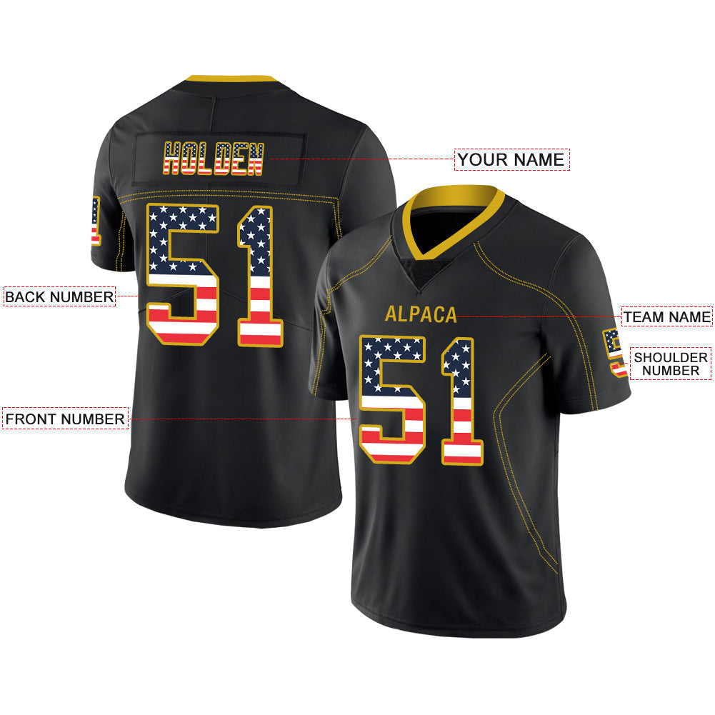 Custom P.Steelers Stitched American Football Jerseys Personalize Birthday Gifts Black Jersey