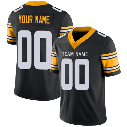 Custom P.Steelers Stitched American Football Jerseys Personalize Birthday Gifts Black Jersey