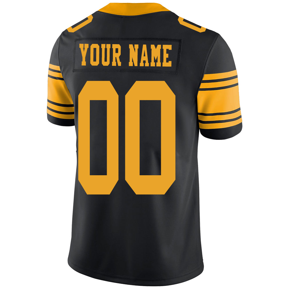 Custom P.Steelers Stitched American Football Jerseys Personalize Birthday Gifts Black Jersey