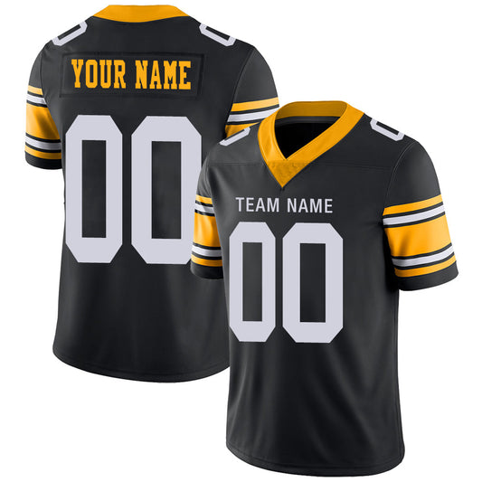 Custom P.Steelers Stitched American Football Jerseys Personalize Birthday Gifts Black Jersey