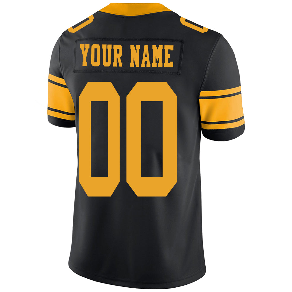 Custom P.Steelers Stitched American Football Jerseys Personalize Birthday Gifts Black Jersey