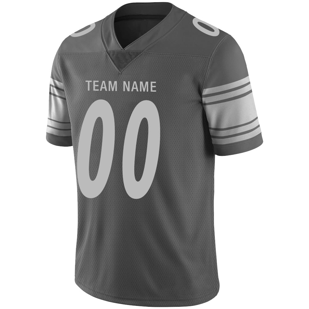 Custom P.Steelers Stitched American Football Jerseys Personalize Birthday Gifts Grey Jersey