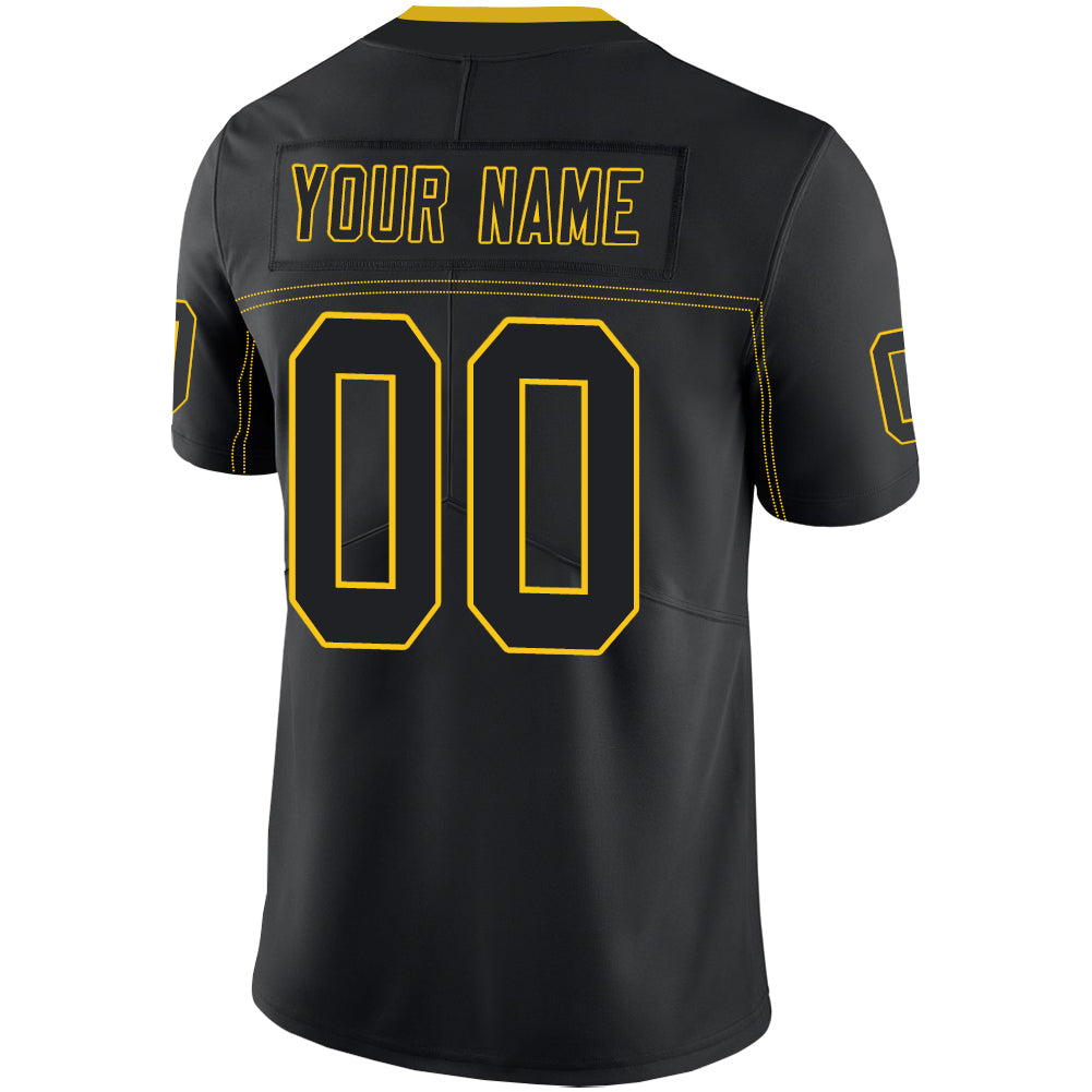 Custom P.Steelers Stitched American Football Jerseys Personalize Birthday Gifts Black Jersey