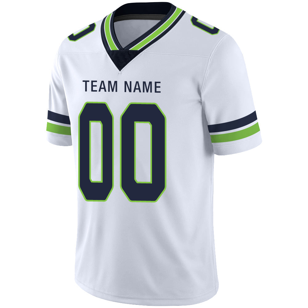 Custom S.Seahawks Stitched American Football Jerseys Personalize Birthday Gifts White Jersey