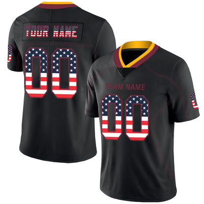 Custom W.Football Team Jerseys Stitched American Personalize Birthday Gifts Black Jersey Football Jerseys