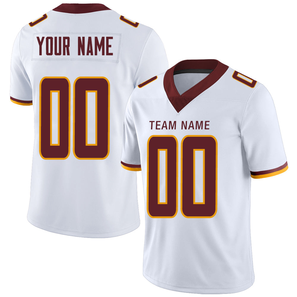 Custom W.Football Team Stitched American Football Jerseys Personalize Birthday Gifts White Jersey